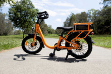  Orange lightning electric bike for short statured riders