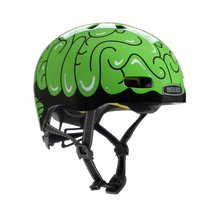  I love my brain green helmet