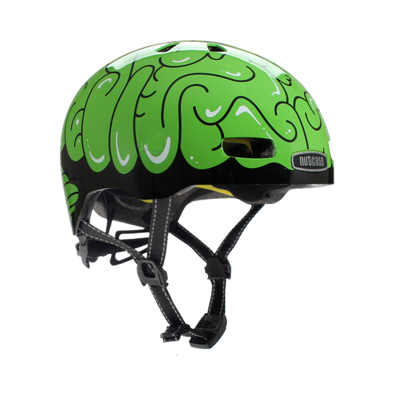 I love my brain green helmet