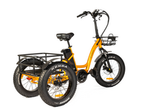  Orange coloured Trojan 20-inch Fat Tyre Electric Tricycle