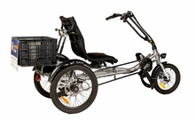  Silver coloured Trident semi-recumbent electric tricycle