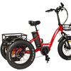 Red coloured Trojan 20-inch Fat Tyre Electric Tricycle