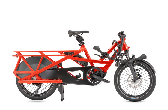 Red Tern GSD S10 LX Electric Cargo ebike with folded front handle