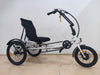 White coloured Trident FT fat-tyre semi-recumbent electric tricycle