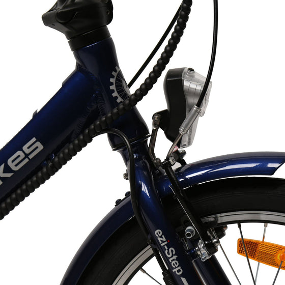 Close up of the front of a BF ezi-Fold 20" Electric Bike