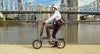 Man riding the BF i-Ezi Folding Electric Bike int he city