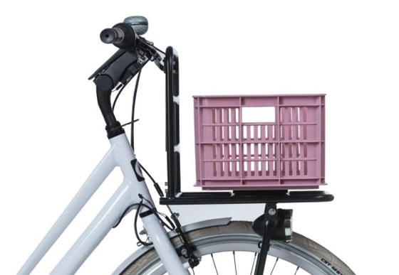 Pink Bike Crate on electric bike