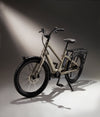 Beige Benno Boost electric long-tail cargo bike