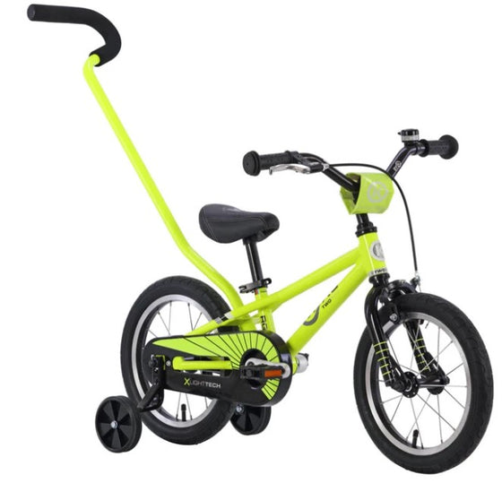 Neon Yellow BYK Kids E-250 14" Single Speed Bike