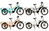 Blue, black and orange Tribe Bikes Evamos Longtail Cargo Bike