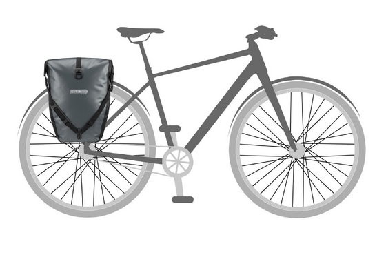 Black roller classic bags on electric bike