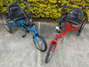 Blue and red Worksman Personal Activity Vehicle Electric Tricycles