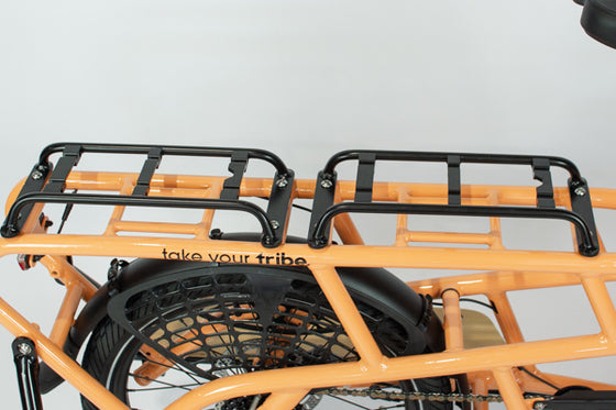 Close up of rear on Tribe Bikes Evamos Longtail Cargo Bike