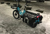 blue Information on the Tern GSD S10 LX Electric Cargo ebike in the snow