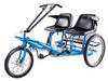 Blue Worksman Team Dual electrical side-by-side tricycle