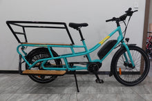 Aqua coloured Tribe Bikes Evamos Longtail Cargo Bike