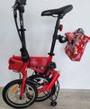 Red BF i-Ezi Folding Electric Bike compacted