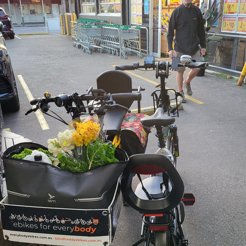 eBike carrying flowers