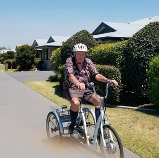  Mick Feely and his electric tricycle (76 years young)