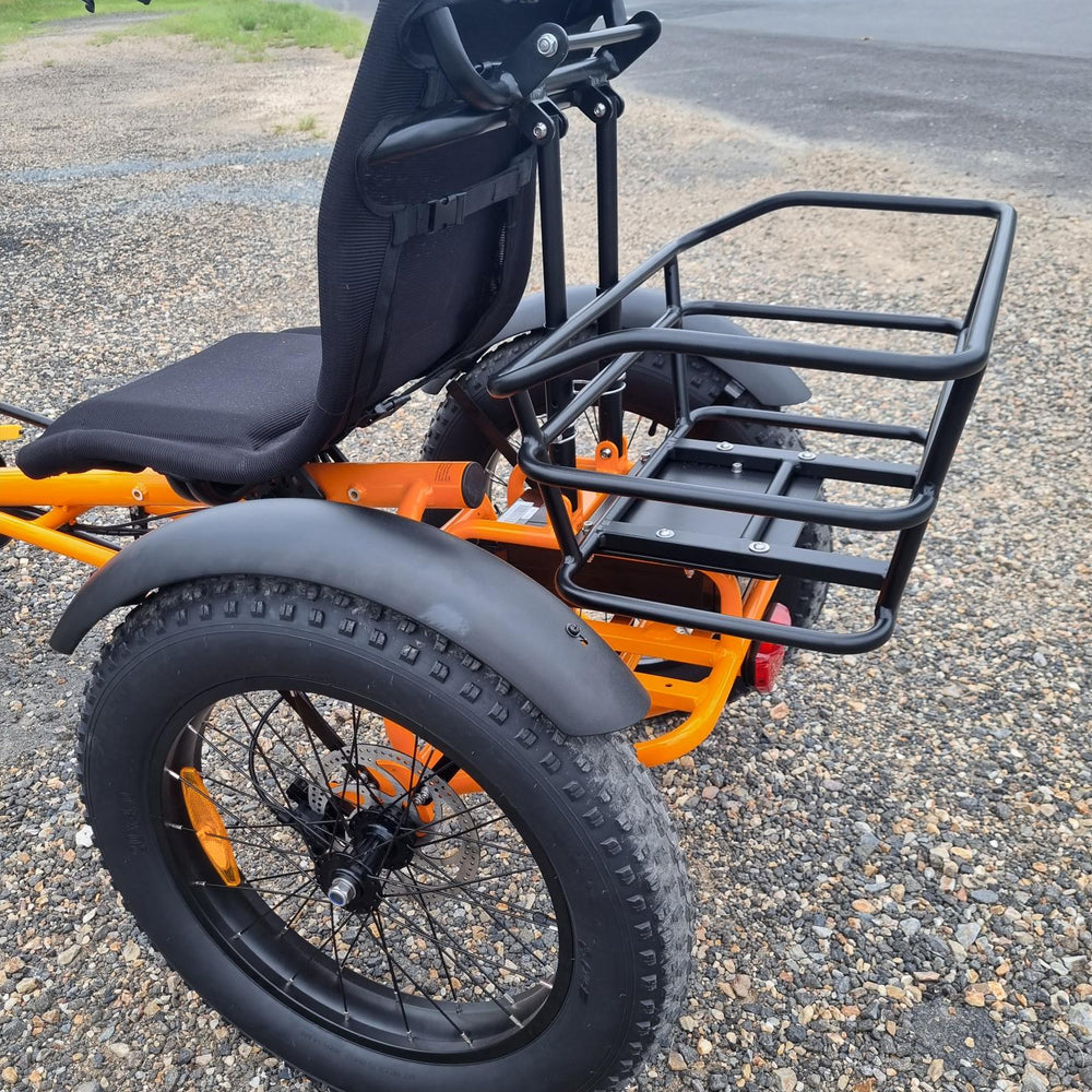 
                      
                        Back view of basket on Trident FT fat-tyre semi-recumbent electric tricycle
                      
                    