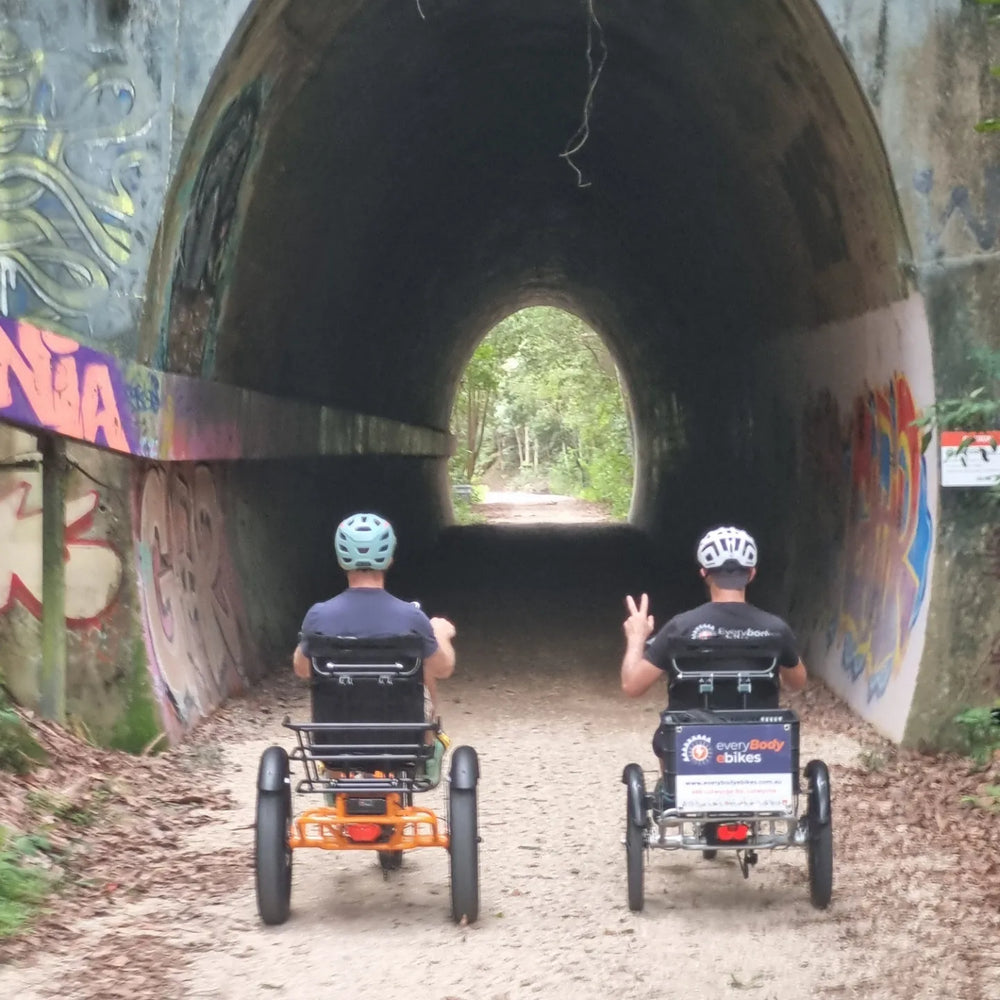 
                      
                        Two guys going on a ride through tunnel
                      
                    