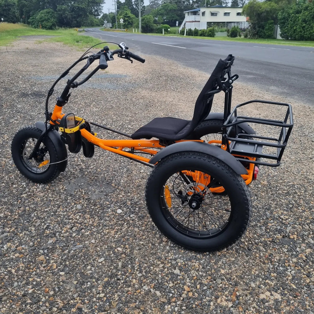 
                  
                    Orange Trident FT fat-tyre semi-recumbent electric tricycle
                  
                