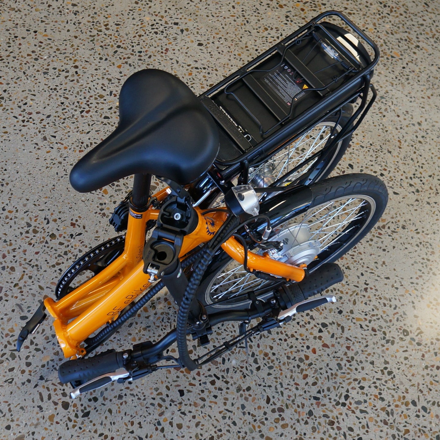 electric bike folded down