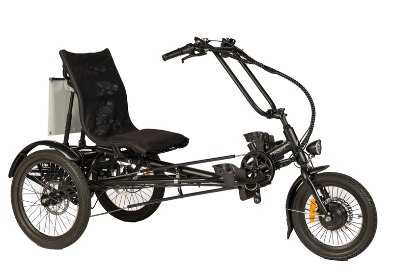 Trident v2 semi-recumbent electric tricycle