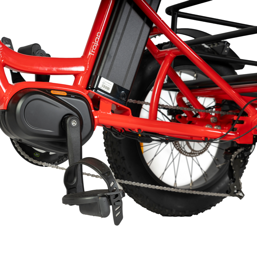 
                      
                        Foot pedal on red Electric Tricycle
                      
                    