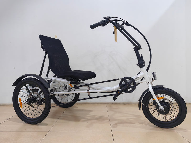Trident v2 semi-recumbent electric tricycle