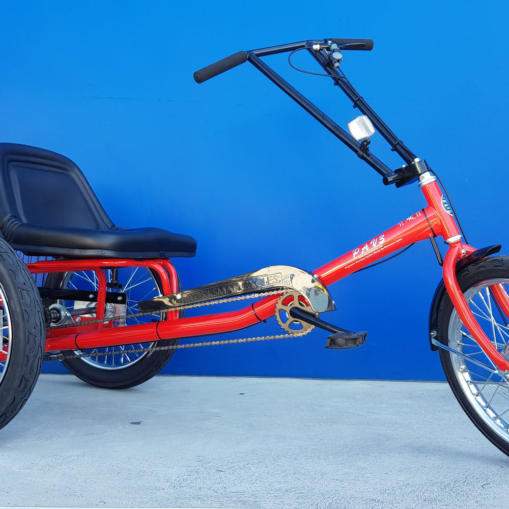 
                  
                    Red Worksman PLR Low Rider Electric Tricycle
                  
                