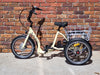 light yellow BF i-Tri 20-inch Electric Tricycle outside