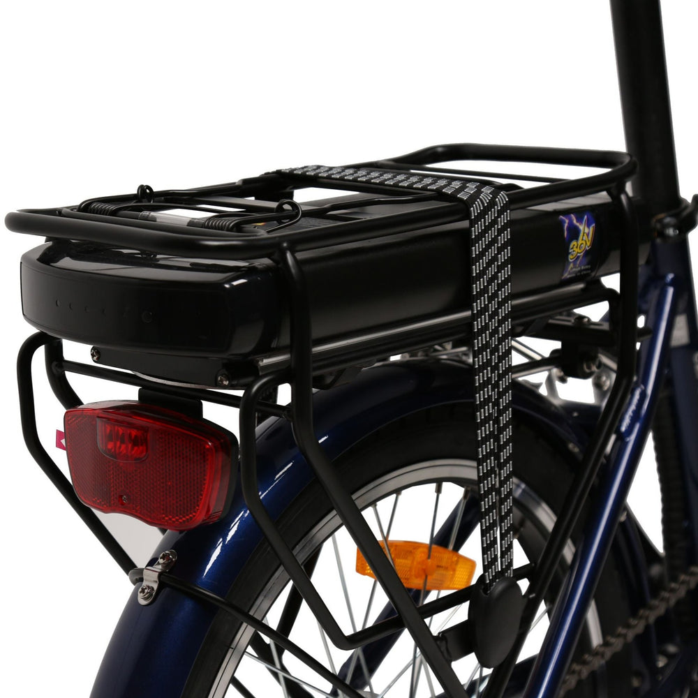 
                      
                        Close up view of the back of a BF ezi-Fold 20" Electric Bike
                      
                    