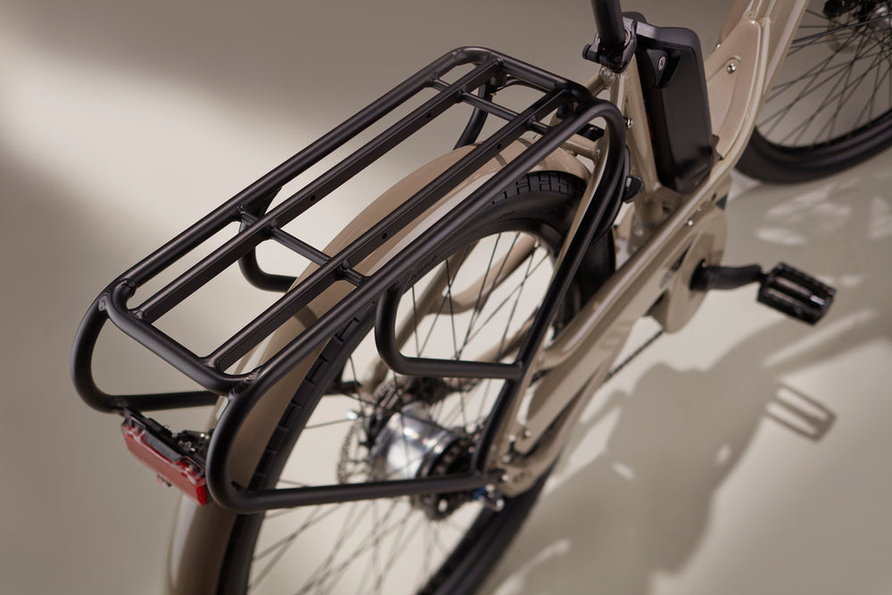 
                  
                    Close up of rear on Benno EJoy electric cargo bike
                  
                