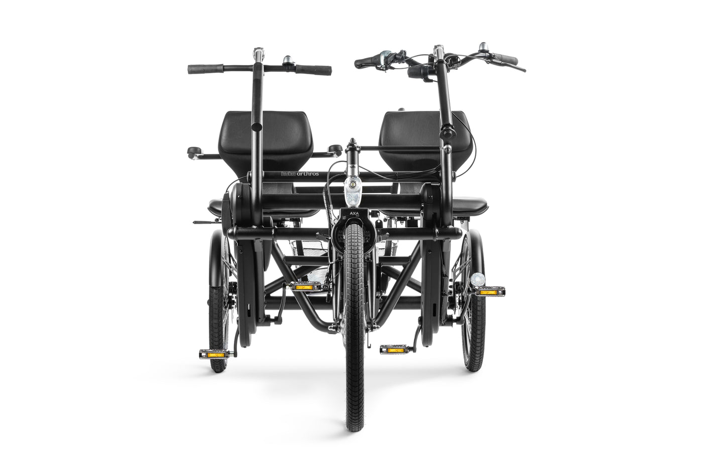 Front view of Huka Orthros Tandem Tricycle