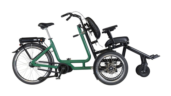 Green Huka Diaz Electric Wheelchair Tandem Trike