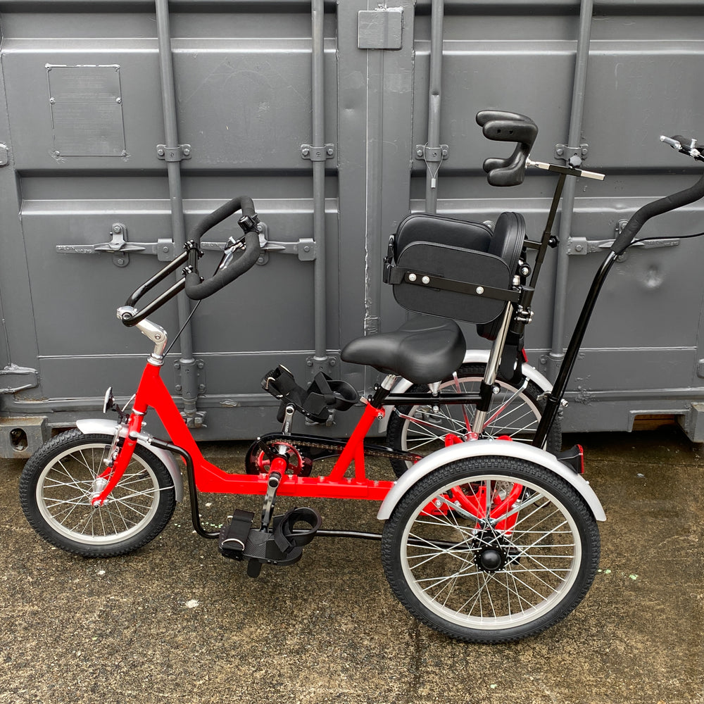 
                      
                        Red Muskateer 16" rear steer mechanical tricycle
                      
                    