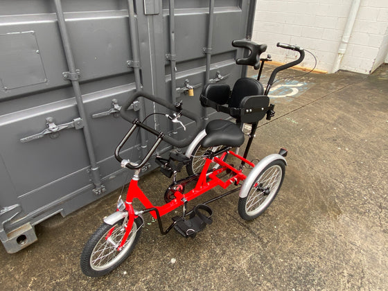 BF Rear Steer Muskateer 16" tricycle with special needs support