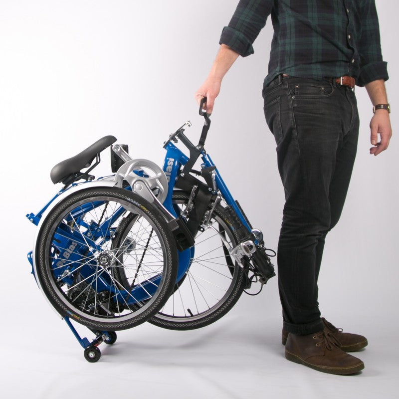 
                      
                        Man carrying his folded Di Blasi Folding Tricycle
                      
                    