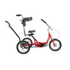 Red special needs electric tricycle