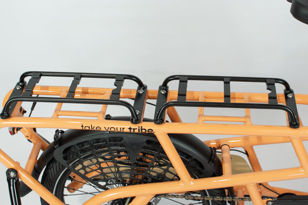 
                      
                        Close up of rear on Tribe Bikes Evamos Longtail Cargo Bike
                      
                    