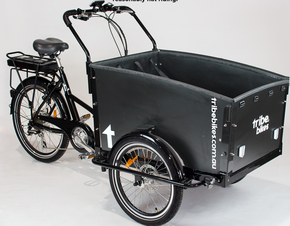Black ORIGINAL BOX CARGO BIKE - ELECTRIC PLUS MODEL