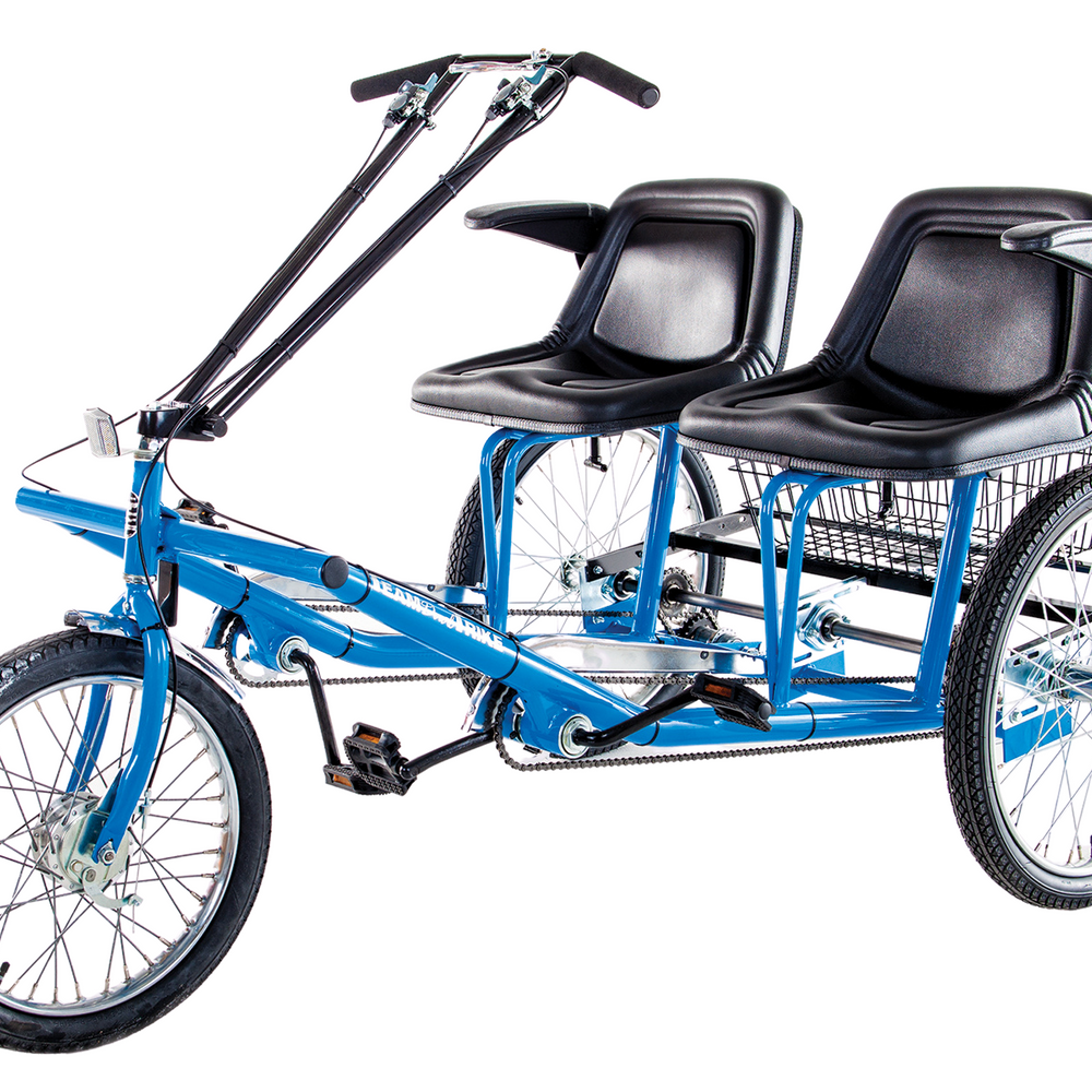 
                      
                        Blue Worksman Team Dual electrical side-by-side tricycle
                      
                    