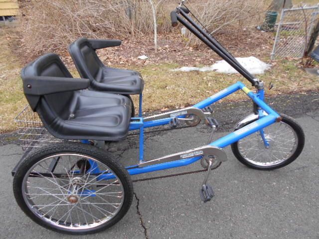 
                      
                        Blue Worksman Team Dual electrical side-by-side tricycle
                      
                    