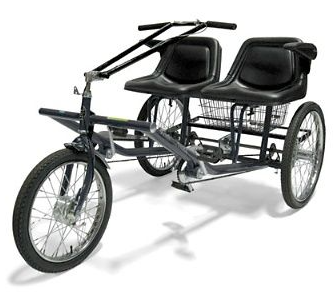 
                      
                        Black Worksman Team Dual electrical side-by-side tricycle
                      
                    