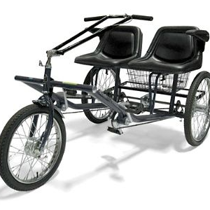 Worksman Team Dual side by side tandem electric tricycle