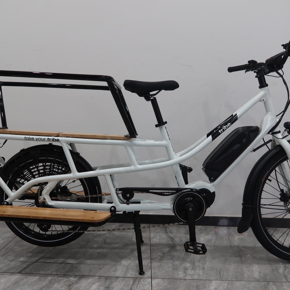 
                      
                        White Tribe Bikes Evamos Longtail Cargo Bike
                      
                    