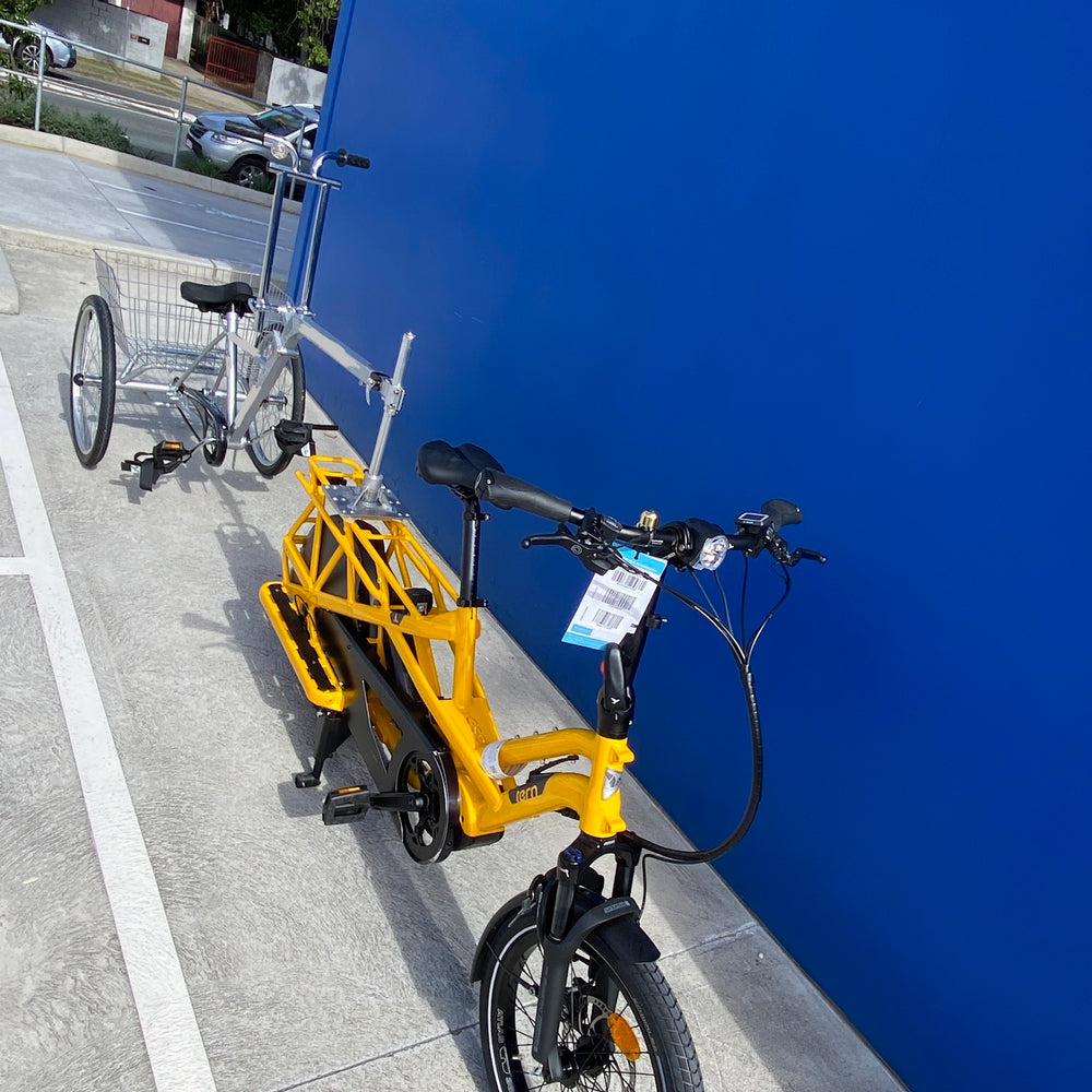 
                      
                        Yellow Tandem Trailer Trike 
                      
                    